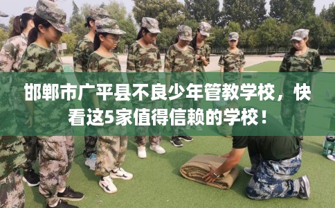 邯郸市广平县不良少年管教学校，快看这5家值得信赖的学校！