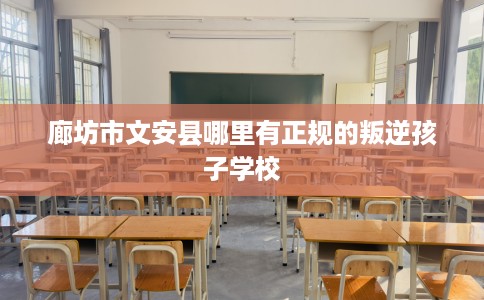 廊坊市文安县哪里有正规的叛逆孩子学校