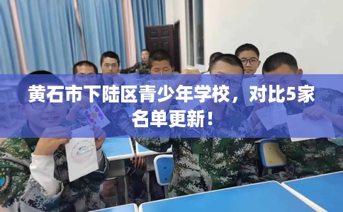 黄石市下陆区青少年学校，对比5家名单更新！