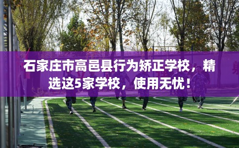 石家庄市高邑县行为矫正学校，精选这5家学校，使用无忧！