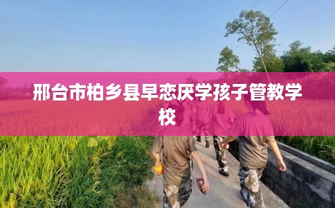 邢台市柏乡县早恋厌学孩子管教学校 邢台市柏乡县早恋厌学孩子管教学校