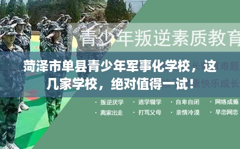 菏泽市单县青少年军事化学校,这几家学校,绝对值得一试! 菏泽市单县青少年军事化学校,这几家学校,绝对值得一试!