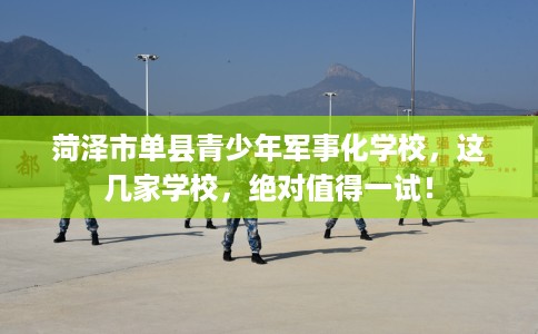 菏泽市单县青少年军事化学校,这几家学校,绝对值得一试! 菏泽市单县青少年军事化学校,这几家学校,绝对值得一试!