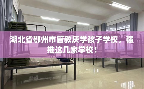 湖北省鄂州市管教厌学孩子学校，强推这几家学校！