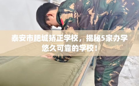 泰安市肥城矫正学校，揭秘5家办学悠久可靠的学校！