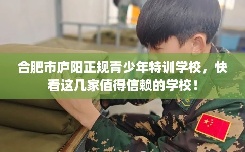 合肥市庐阳正规青少年特训学校，快看这几家值得信赖的学校！