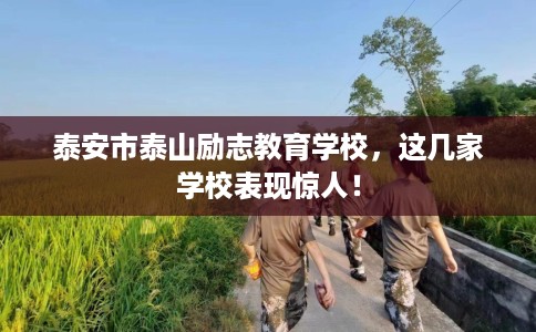 泰安市泰山励志教育学校，这几家学校表现惊人！