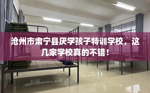 沧州市肃宁县厌学孩子特训学校，这几家学校真的不错！