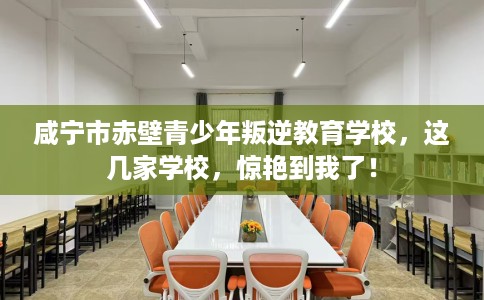 咸宁市赤壁青少年叛逆教育学校，这几家学校，惊艳到我了！