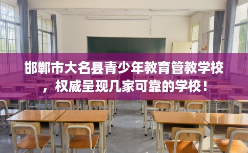 邯郸市大名县青少年教育管教学校，权威呈现几家可靠的学校！