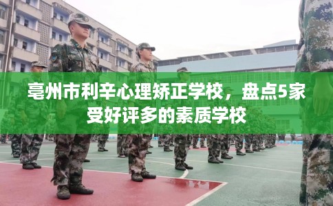 亳州市利辛心理矫正学校，盘点5家受好评多的素质学校