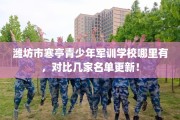 潍坊市寒亭青少年军训学校哪里有，对比几家名单更新！