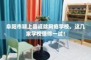 阜阳市颍上县戒除网瘾学校，这几家学校值得一试！