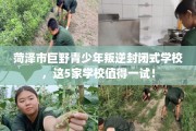 菏泽市巨野青少年叛逆封闭式学校，这5家学校值得一试！