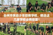 台州市黄岩少年管教学校，精选这几家学校必有你需！