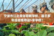 宁波市江北青年管教学校，基于多年经验推荐这5家学校！