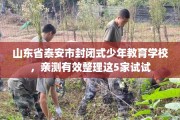 山东省泰安市封闭式少年教育学校，亲测有效整理这5家试试