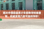 衡水市饶阳县青少年管教学校哪里有，权威呈现几家可靠的学校！