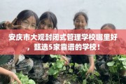 安庆市大观封闭式管理学校哪里好，甄选5家靠谱的学校！
