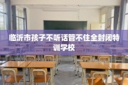 临沂市孩子不听话管不住全封闭特训学校