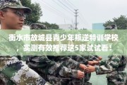 衡水市故城县青少年叛逆特训学校，实测有效推荐这5家试试看！