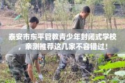 泰安市东平管教青少年封闭式学校，亲测推荐这几家不容错过！