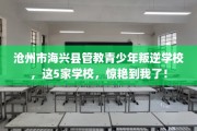 沧州市海兴县管教青少年叛逆学校，这5家学校，惊艳到我了！