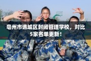 亳州市谯城区封闭管理学校，对比5家名单更新！