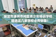 保定市涿州市问题青少年特训学校，精选这几家学校必有你需！