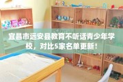 宜昌市远安县教育不听话青少年学校，对比5家名单更新！