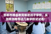 邯郸市魏县教育叛逆孩子学校，实测有效推荐这几家学校试试看！