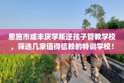 恩施市咸丰厌学叛逆孩子管教学校，筛选几家值得信赖的特训学校！