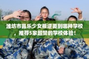 潍坊市昌乐少女叛逆要到哪种学校，推荐5家超赞的学校体验！