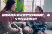 德州市陵城叛逆管教全封闭学校，本文为您详细研讨！