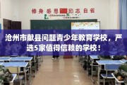 沧州市献县问题青少年教育学校，严选5家值得信赖的学校！