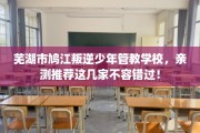 芜湖市鸠江叛逆少年管教学校，亲测推荐这几家不容错过！