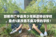 邯郸市广平县青少年叛逆特训学校，盘点5家改善不良习惯的学校！